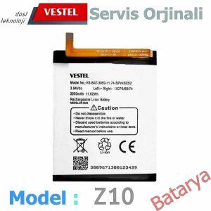 Vestel Venüs Z10 Batarya Z5 3050mAh Sıfır Vakumlu Ambalajında Garantili Batarya