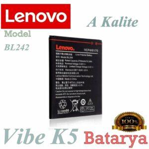 Lenovo Vibe K5 Batarya BL242 model A Kalite Yeni Üretim