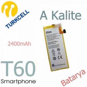 Turkcell T60 Batarya ZTE Orjinal 2400mAh Uyumlu Batarya