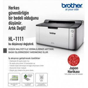 Brother Hl-1111-3t Lazer 20ppm Yazıcı 3 Adet Tam Dolu Orijinal Toner Ile Birlikte 248117