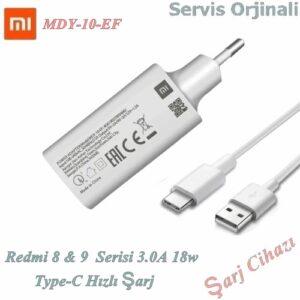 Xiaomi Redmi Note 8 - 9 9T 9SE Pro Hızlı Type-C şarj cihazı 3.0 18W 5V 3A 9V 3A