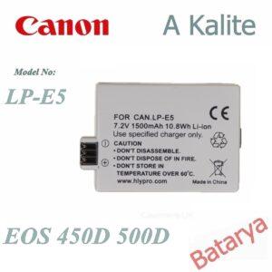 CANON LP-E5 BATARYA LPE5 EOS 450D 500D A Kalite