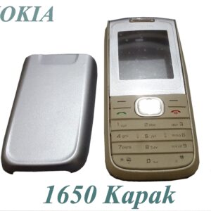 Nokia 1650 Krem Gri Arka Kapak Kasa Düğme Tuş Takımı Ön Çerçeve A Kalite Kapak