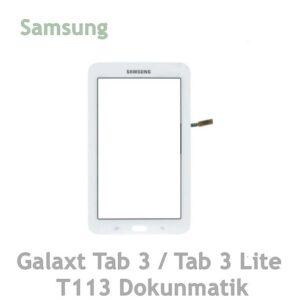 Samsung Galaxy Tab 3 SM-T113 İçin 7 İnç Beyaz Dokunmatik