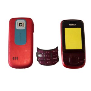 Nokia 3600s Kapak Nokia 3600 Slide uyumlu Kırmızı Renk Ön Kapak Arka Kapak Tuş Takımı