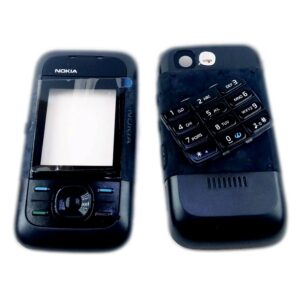 Nokia 5200 Kapak Nokia 5200 uyumlu Siyah Renk Ön Kapak Arka Kapak Tuş Takımı