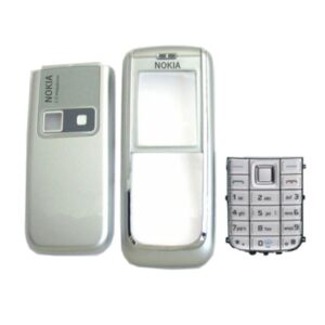 Nokia 6151 Kapak Nokia 6151 uyumlu Gri ön Kapak Arka Kapak ve Tuş Takımı