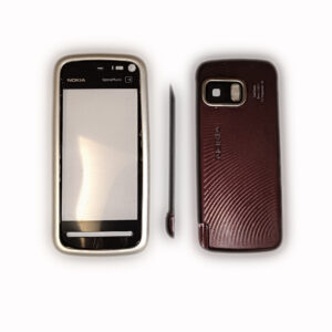 Nokia 5800 Kapak Nokia 5800 uyumlu Gri Kahverengi ön Kapak Arka Kapak ve Kalem