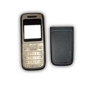 Nokia 1200 Kapak Nokia 1200 uyumlu Gri Siyah Kapak ön Kapak Arka Kapak Tuş Takımı