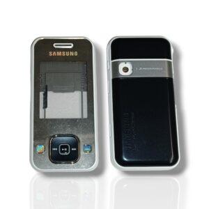 Samsung F250 Kasa Samsung Galaxy F250 Uyumlu Gri Renk Orta Kasa Ön Arka Kapak Tuş Takımı