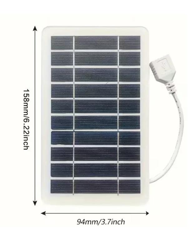 Güneş Paneli 5V 1400 mAh USB Çıkışlı Kamp Hücreleri Solar Şarj Cihazı Telefon - Tablet ve Type-C - Görsel 3