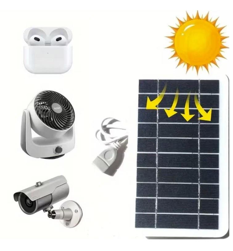 Güneş Paneli 5V 1400 mAh USB Çıkışlı Kamp Hücreleri Solar Şarj Cihazı Telefon - Tablet ve Type-C