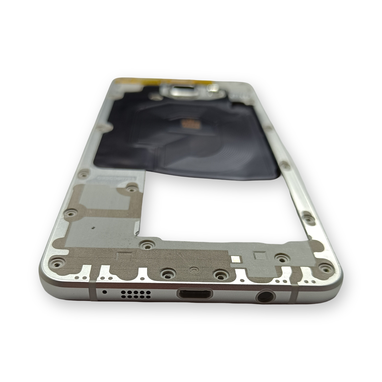 Samsung A710 Kasa Samsung Galaxy A7 2016 Gri Renk Orta Kasa Çıtalı on off Ses tuş bordu buzzer hoparlör Kamera Lens - Görsel 4