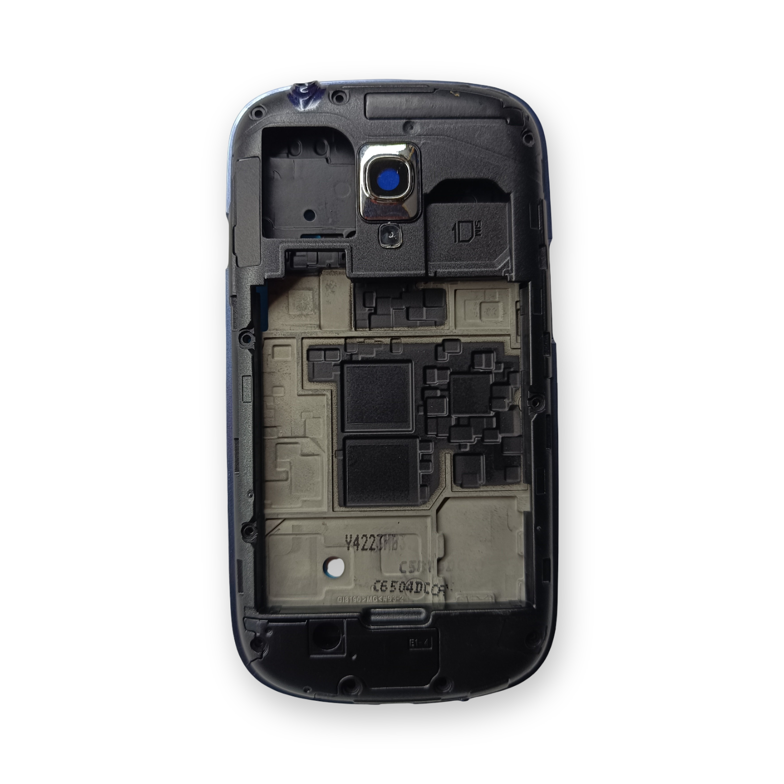 Samsung i8910 Kasa Samsung Galaxy S3 Mini Mavi Renk Orta Kasa Çıtalı on off Ses tuş bordu Kamera Lensi - Görsel 2
