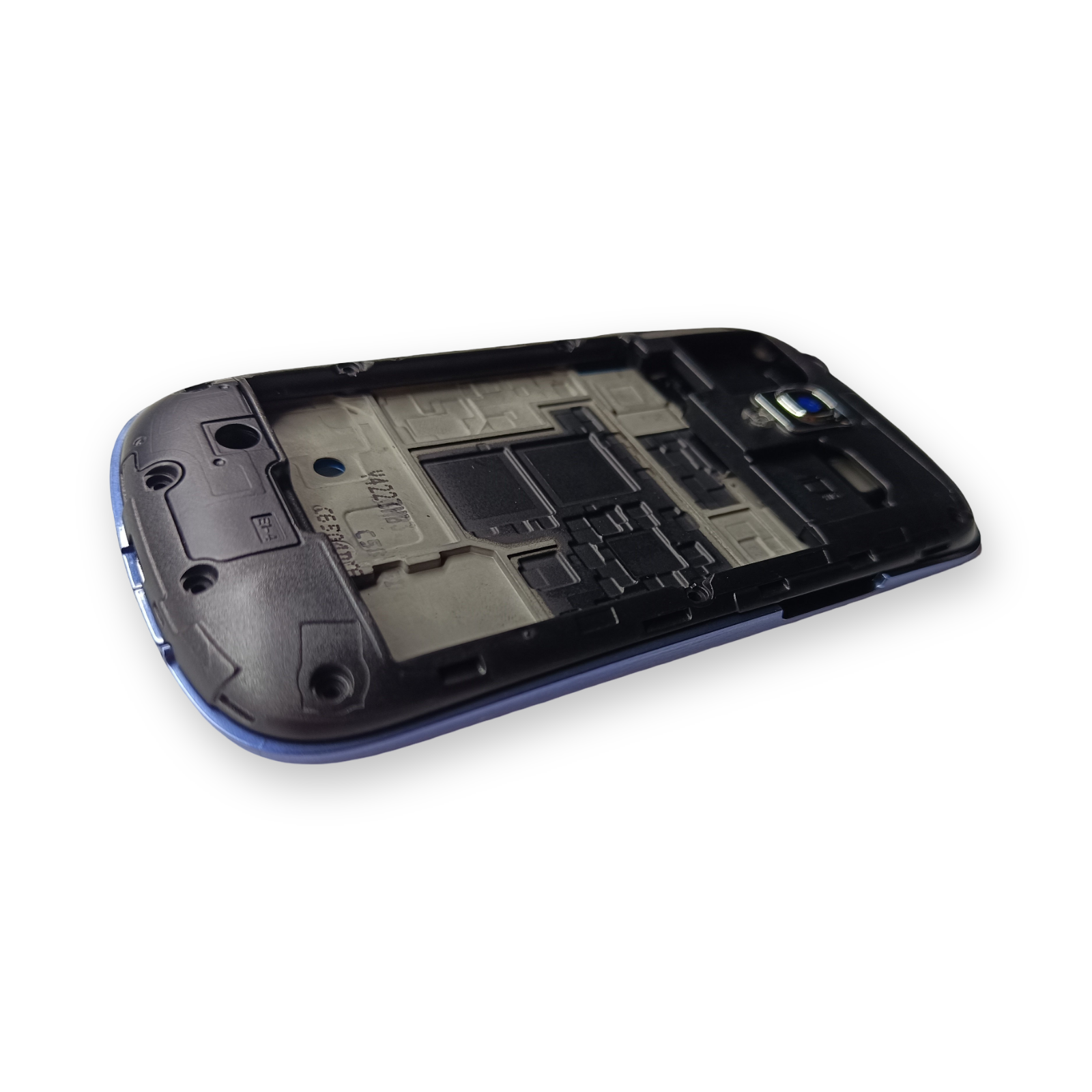 Samsung i8910 Kasa Samsung Galaxy S3 Mini Mavi Renk Orta Kasa Çıtalı on off Ses tuş bordu Kamera Lensi - Görsel 4