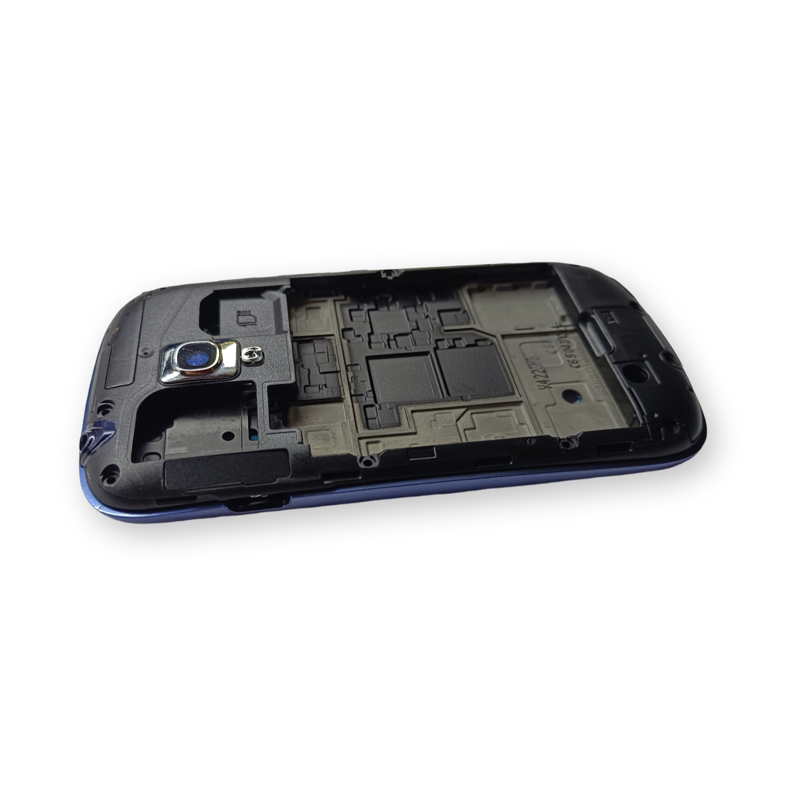 Samsung i8910 Kasa Samsung Galaxy S3 Mini Mavi Renk Orta Kasa Çıtalı on off Ses tuş bordu Kamera Lensi
