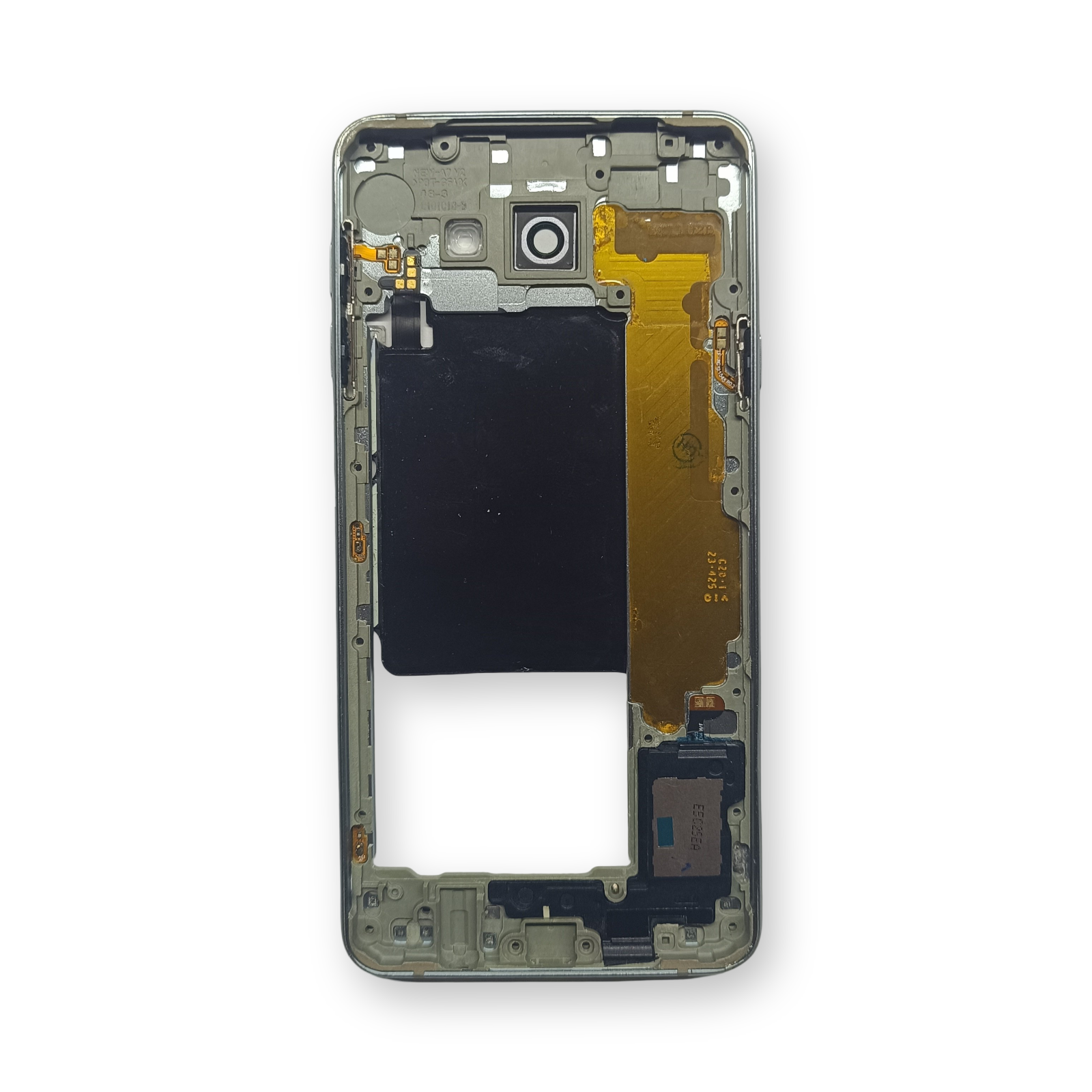 Samsung A710 Kasa Samsung Galaxy A7 2016 Silver Gri Renk Orta Kasa Çıtalı on off Ses tuş bordu buzzer hoparlör Kamera Lens - Görsel 2