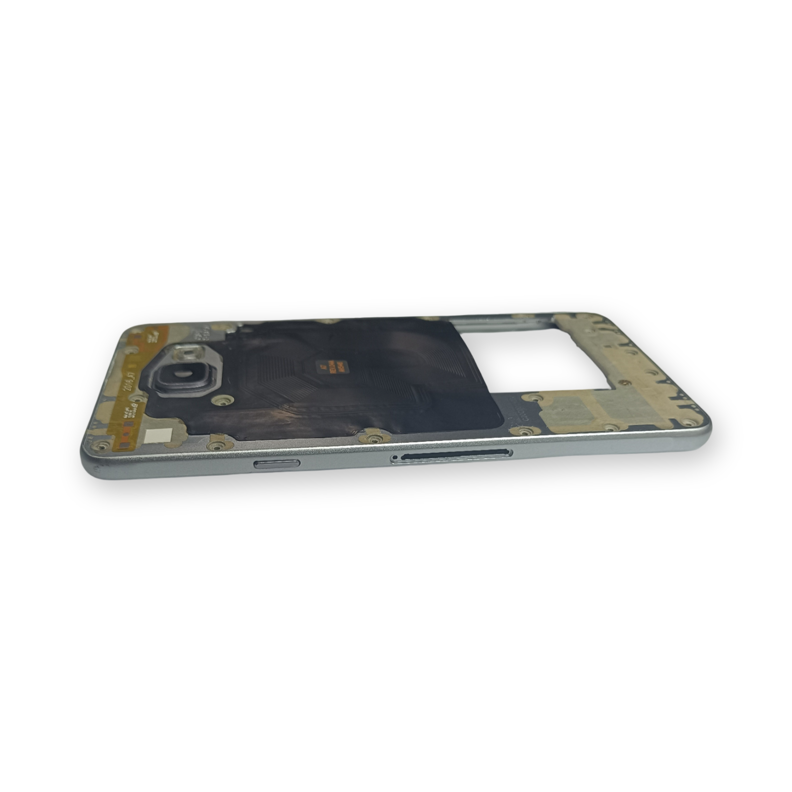 Samsung A710 Kasa Samsung Galaxy A7 2016 Silver Gri Renk Orta Kasa Çıtalı on off Ses tuş bordu buzzer hoparlör Kamera Lens - Görsel 5