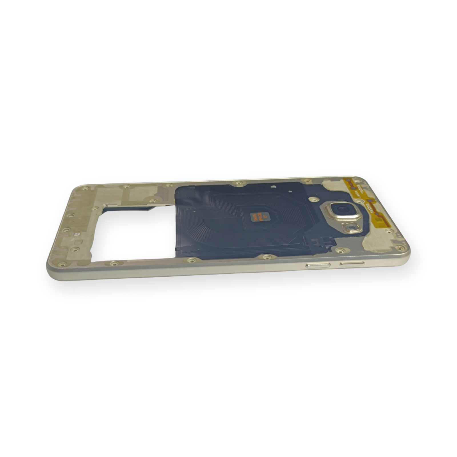 Samsung A710 Kasa Samsung Galaxy A7 2016 Gold Renk Orta Kasa Çıtalı on off Ses tuş bordu buzzer hoparlör Kamera Lens - Görsel 2